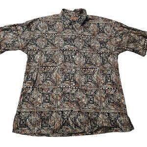 Tori Richard Mens Button Up Shirt MultiColor Size XL 100% Cotton Short Sleeve